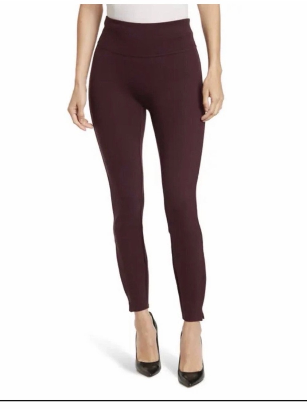 SPANX High-Waist Ponte Leggings in Deep Wine Size Large